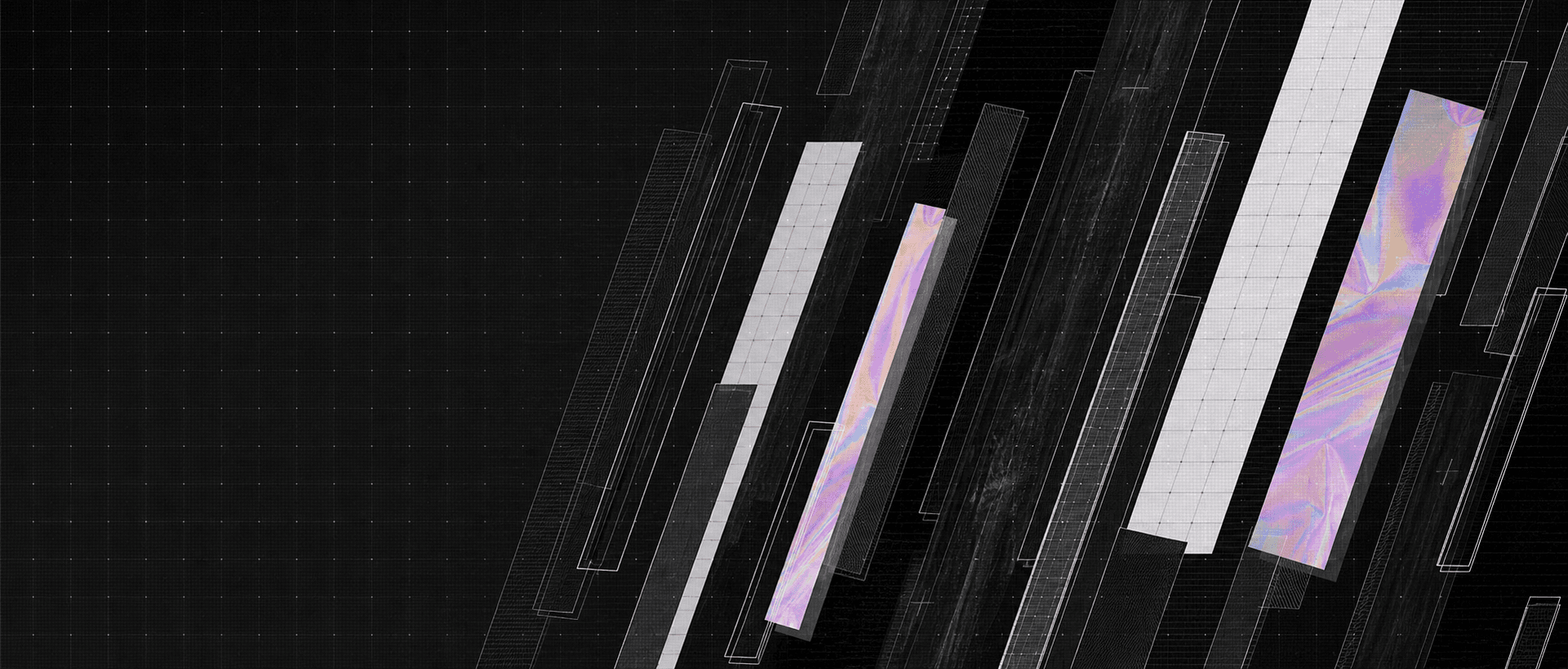 SLASHER campaign banner featuring layered diagonal marks